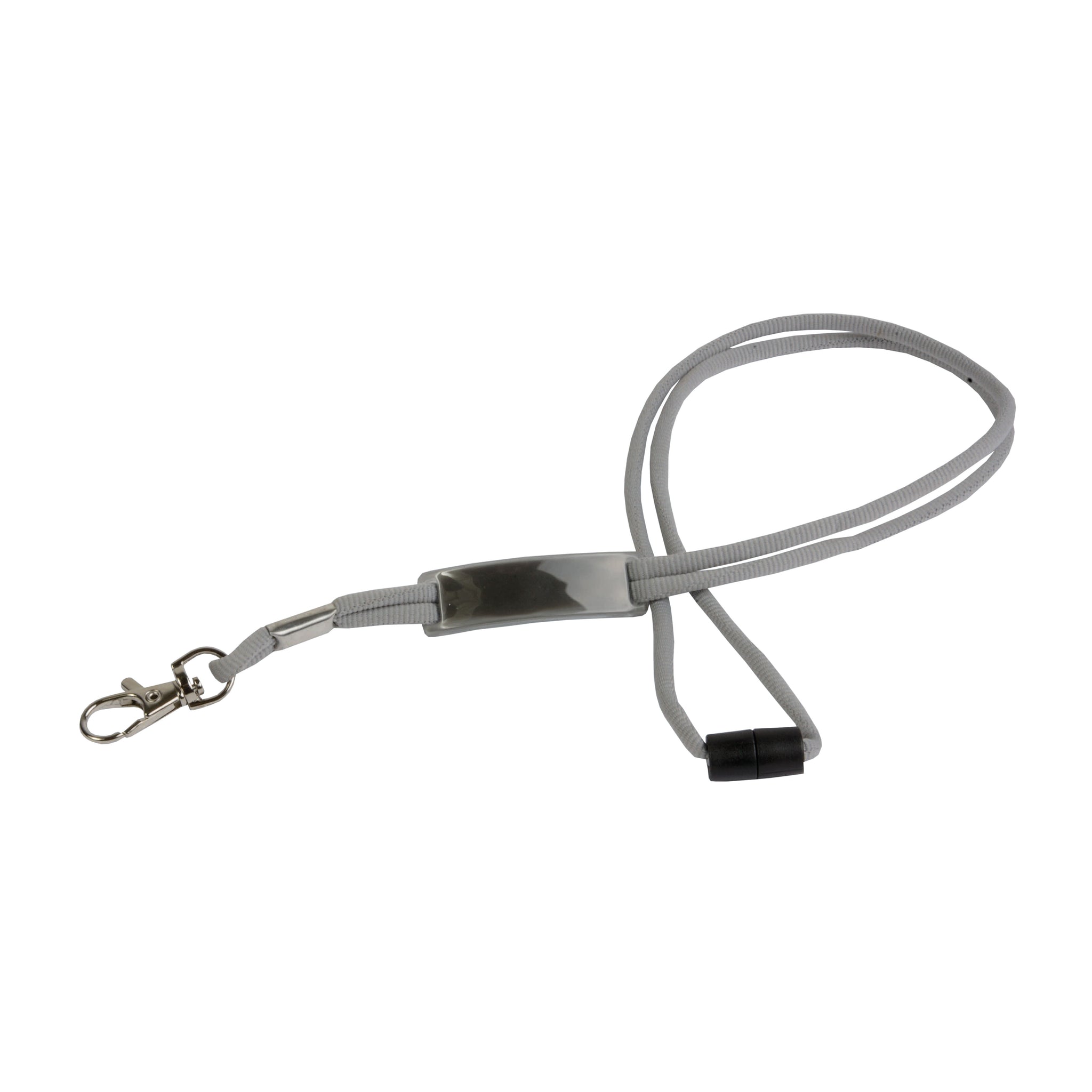 portabadge e lanyard da personalizzare in poliestere colore grigio_grigio 1189177 VAR02