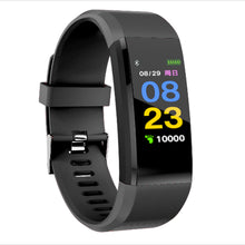 Carica l'immagine nel visualizzatore di Gallery, bracciali activity tracker personalizzati in plastica colore nero_nero 1192162 DET01