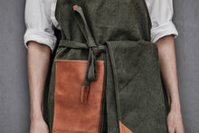 Carica l'immagine nel visualizzatore di Gallery, grembiuli e cappelli chef promozionali in cotone, pu colore verde_verde 1293932 DET04