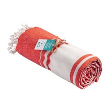 Carica l'immagine nel visualizzatore di Gallery, teli mare personalizzabili in cotone riciclato colore rosso_rosso 1194123 VAR04
