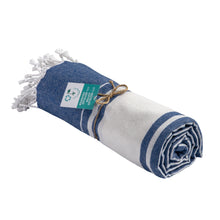 Carica l'immagine nel visualizzatore di Gallery, teli mare personalizzati in cotone riciclato colore blu_blu 1194123 VAR02