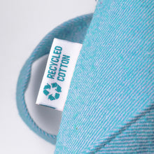 Carica l'immagine nel visualizzatore di Gallery, borse stampate con logo in cotone riciclato colore celeste_azzurro 1194829 DET03