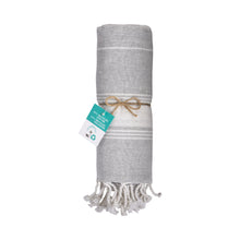 Carica l'immagine nel visualizzatore di Gallery, teli mare da personalizzare in cotone colore grigio_grigio 1195140 DET01
