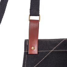 Carica l'immagine nel visualizzatore di Gallery, grembiuli e cappelli chef personalizzati in cotone colore nero_nero 1196119 DET02