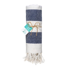 Carica l'immagine nel visualizzatore di Gallery, teli mare personalizzati in cotone riciclato colore blu_blu 1196126 DET02