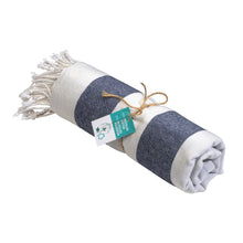 Carica l'immagine nel visualizzatore di Gallery, teli mare personalizzati in cotone riciclato colore blu_blu 1196126 VAR03