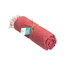Carica l'immagine nel visualizzatore di Gallery, teli mare personalizzabili in cotone riciclato colore rosso_rosso 1196127 VAR05