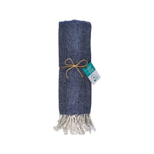 Carica l'immagine nel visualizzatore di Gallery, teli mare personalizzati in cotone riciclato colore blu_blu 1196127 DET02