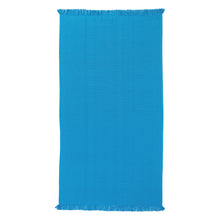 Carica l'immagine nel visualizzatore di Gallery, teli mare pubblicitari in cotone riciclato colore celeste_azzurro 1196157 DET01