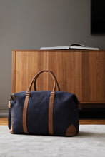 Carica l'immagine nel visualizzatore di Gallery, borsoni da viaggio personalizzati in canapa riciclato, poliestere colore blu-navy_blu 12296939 DET05