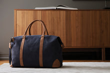 Carica l'immagine nel visualizzatore di Gallery, borsoni da viaggio personalizzati in canapa riciclato, poliestere colore blu-navy_blu 12296939 DET06