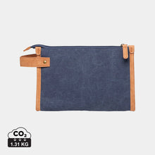 Carica l'immagine nel visualizzatore di Gallery, pochette e beauty case personalizzate in canapa riciclato, poliestere colore blu-navy_blu 12296941 DET01