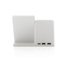 Carica l'immagine nel visualizzatore di Gallery, caricabatteria wireless da personalizzare in abs riciclato, fsc® bambù colore bianco_bianco 121702557 DET05
