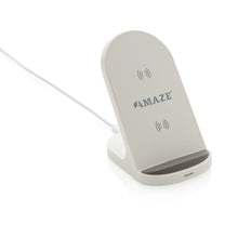 Carica l'immagine nel visualizzatore di Gallery, caricabatteria wireless da personalizzare in abs riciclato colore bianco_bianco 121702569 DET09