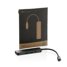 Carica l'immagine nel visualizzatore di Gallery, hub USB da personalizzare in lega di alluminio riciclato, tpe riciclato colore grigio_grigio 121702582 DET09