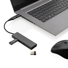 Carica l'immagine nel visualizzatore di Gallery, hub USB da personalizzare in alluminio riciclato, abs riciclato colore grigio_grigio 121702585 DET03