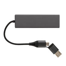 Carica l'immagine nel visualizzatore di Gallery, hub USB da personalizzare in alluminio riciclato, abs riciclato colore grigio_grigio 121702585 DET04