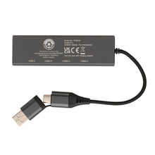 Carica l'immagine nel visualizzatore di Gallery, hub USB da personalizzare in alluminio riciclato, abs riciclato colore grigio_grigio 121702585 DET05