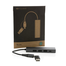Carica l'immagine nel visualizzatore di Gallery, hub USB da personalizzare in alluminio riciclato, abs riciclato colore grigio_grigio 121702585 DET09