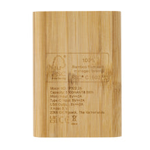 Carica l'immagine nel visualizzatore di Gallery, power bank pubblicitari in fsc® bambù, tpe riciclato colore marrone_marrone 121703942 DET06