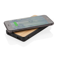 Carica l'immagine nel visualizzatore di Gallery, power bank pubblicitari in fsc® bambù, abs riciclato colore marrone_marrone 121703955 DET03