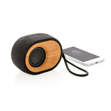 Carica l'immagine nel visualizzatore di Gallery, casse speaker bluetooth personalizzate in bambù, poliestere colore nero_nero 121704517 DET03
