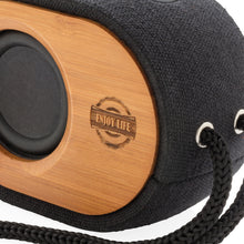 Carica l'immagine nel visualizzatore di Gallery, casse speaker bluetooth personalizzate in bambù, poliestere colore nero_nero 121704517 DET09