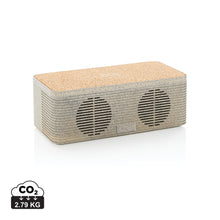 Carica l'immagine nel visualizzatore di Gallery, casse speaker bluetooth stampate con logo in paglia di grano, abs colore cachi_verde scuro 121704588 DET01