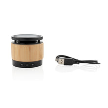 Carica l'immagine nel visualizzatore di Gallery, casse speaker bluetooth stampate con logo in bambù, abs colore marrone_marrone 121704634 DET03