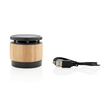 Carica l'immagine nel visualizzatore di Gallery, casse speaker bluetooth stampate con logo in bambù, abs colore marrone_marrone 121704634 DET04