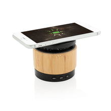 Carica l'immagine nel visualizzatore di Gallery, casse speaker bluetooth stampate con logo in bambù, abs colore marrone_marrone 121704634 DET06