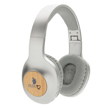 Carica l'immagine nel visualizzatore di Gallery, cuffie bluetooth personalizzate in abs, bambù colore grigio_grigio 121704640 DET06