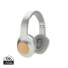Carica l'immagine nel visualizzatore di Gallery, cuffie bluetooth personalizzate in abs, bambù colore grigio_grigio 121704640 DET01