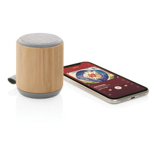 Carica l'immagine nel visualizzatore di Gallery, casse speaker bluetooth stampate con logo in abs, bambù colore marrone_marrone 121704654 DET03