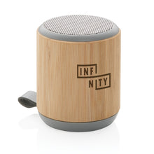 Carica l'immagine nel visualizzatore di Gallery, casse speaker bluetooth stampate con logo in abs, bambù colore marrone_marrone 121704654 DET06