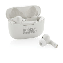 Carica l'immagine nel visualizzatore di Gallery, auricolari wireless da personalizzare in abs riciclato, silicone colore bianco_bianco 121704675 DET09