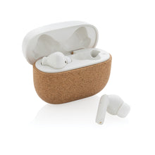 Carica l'immagine nel visualizzatore di Gallery, auricolari wireless pubblicitari in abs riciclato, fsc® sughero colore marrone_marrone 121704679 VAR01