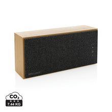 Carica l'immagine nel visualizzatore di Gallery, casse speaker bluetooth stampate con logo in fsc® bambù colore marrone_marrone 121704682 DET01