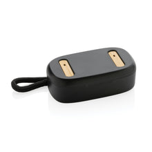 Carica l'immagine nel visualizzatore di Gallery, auricolari wireless personalizzati in abs riciclato, fsc® bambù colore nero_nero 121704703 DET03