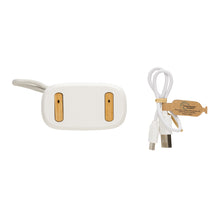 Carica l'immagine nel visualizzatore di Gallery, auricolari wireless da personalizzare in abs riciclato, fsc® bambù colore bianco_bianco 121704703 DET04