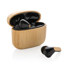 Carica l'immagine nel visualizzatore di Gallery, auricolari wireless pubblicitari in fsc® bambù, abs riciclato colore marrone_marrone 121704710 DET02