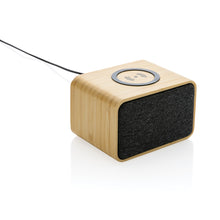Carica l'immagine nel visualizzatore di Gallery, casse speaker bluetooth stampate con logo in fsc® bambù, abs riciclato colore marrone_marrone 121704713 VAR01