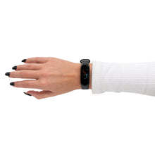 Carica l'immagine nel visualizzatore di Gallery, bracciali activity tracker personalizzati in tpu, abs colore nero_nero 121704796 DET06