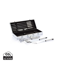Carica l'immagine nel visualizzatore di Gallery, set barbecue stampati con logo in acciaio inossidabile, alluminio colore argento_argento 121713935 DET01