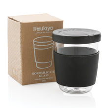 Carica l'immagine nel visualizzatore di Gallery, tazze termiche e bicchieri con tappo personalizzate in vetro, silicone colore nero_nero 121714987 DET09