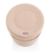 Carica l'immagine nel visualizzatore di Gallery, tazze termiche e bicchieri con tappo stampate con logo in vetro, silicone colore marrone_marrone 121714987 DET05