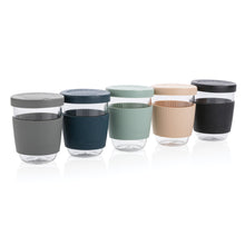 Carica l'immagine nel visualizzatore di Gallery, tazze termiche e bicchieri con tappo stampate con logo in vetro, silicone colore marrone_marrone 121714987 DET07
