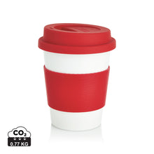 Carica l'immagine nel visualizzatore di Gallery, tazze termiche e bicchieri con tappo promozionali in pla, silicone colore rosso-ciliegia_rosso 121715005 DET01