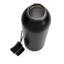 Carica l'immagine nel visualizzatore di Gallery, borracce personalizzate in acciaio inossidabile riciclato, polipropilene riciclato colore nero_nero 121715518 DET08