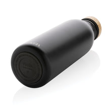 Carica l'immagine nel visualizzatore di Gallery, borracce personalizzate in acciaio inossidabile riciclato, bambù colore nero_nero 121715523 DET06